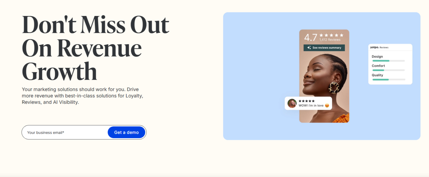 Yotpo is a customer data platform for unified insights and engagement.