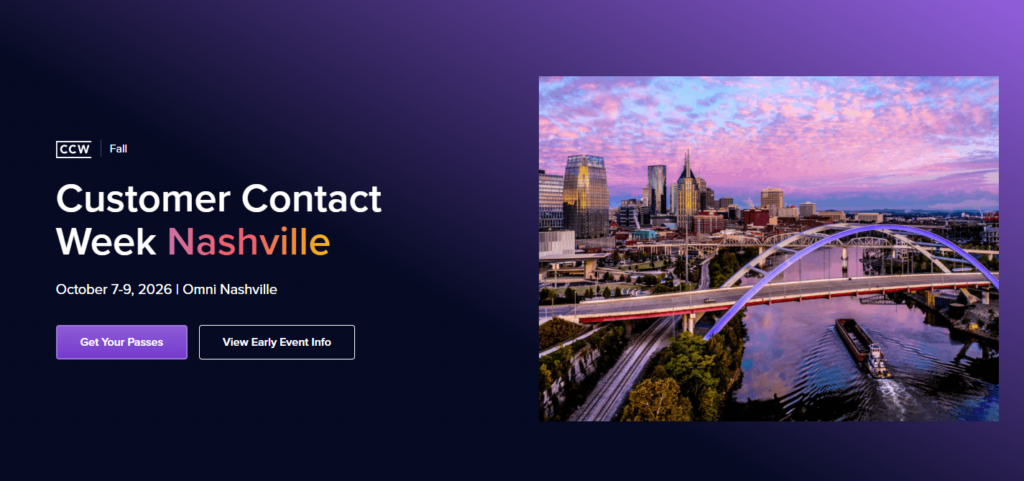 Customer Contact Week Nashville 2026 event banner