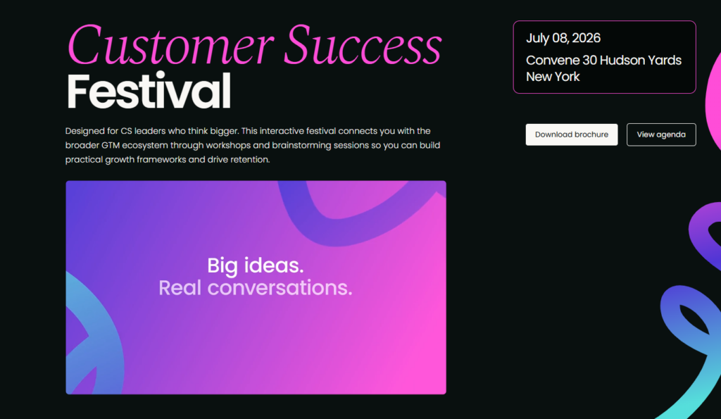 Customer Success Festival event banner