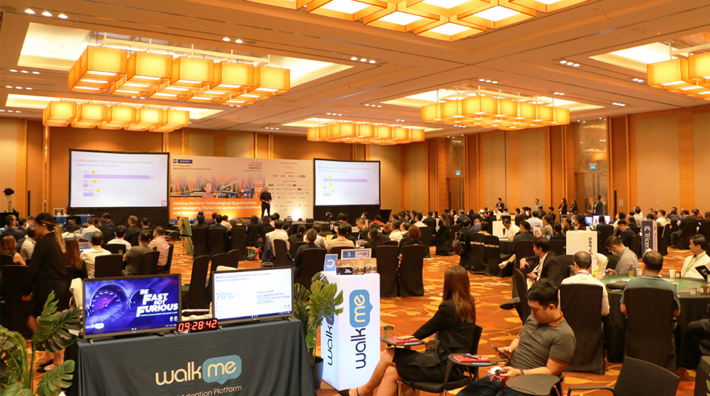 A full audience for a keynote presentation at the Annual Singapore OpenGov CXO Leadership Forum