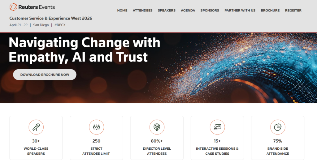 The Customer Service &amp; Experience West 2026 landing page