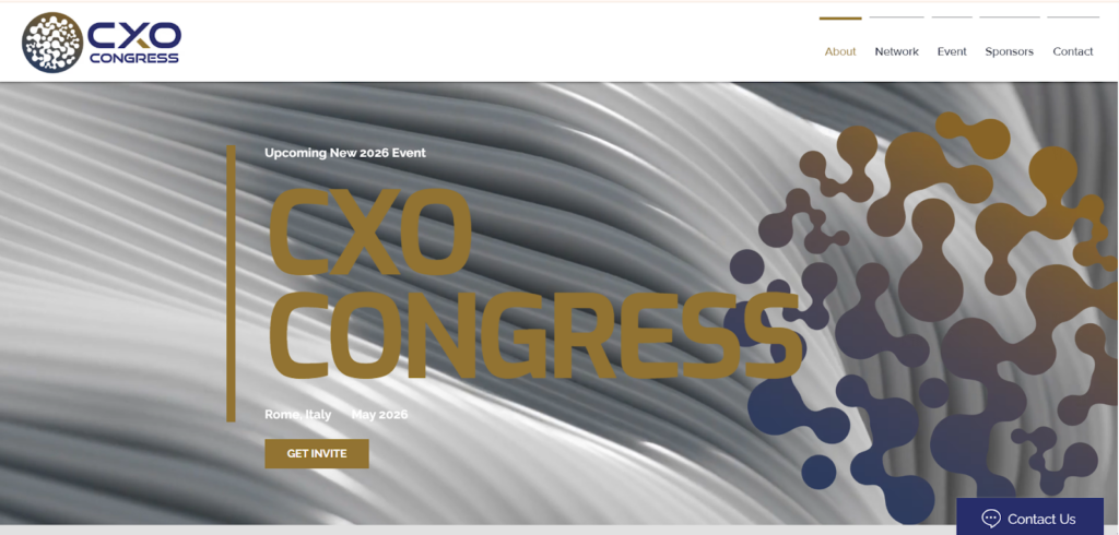 The landing page for the CXO Congress 2026