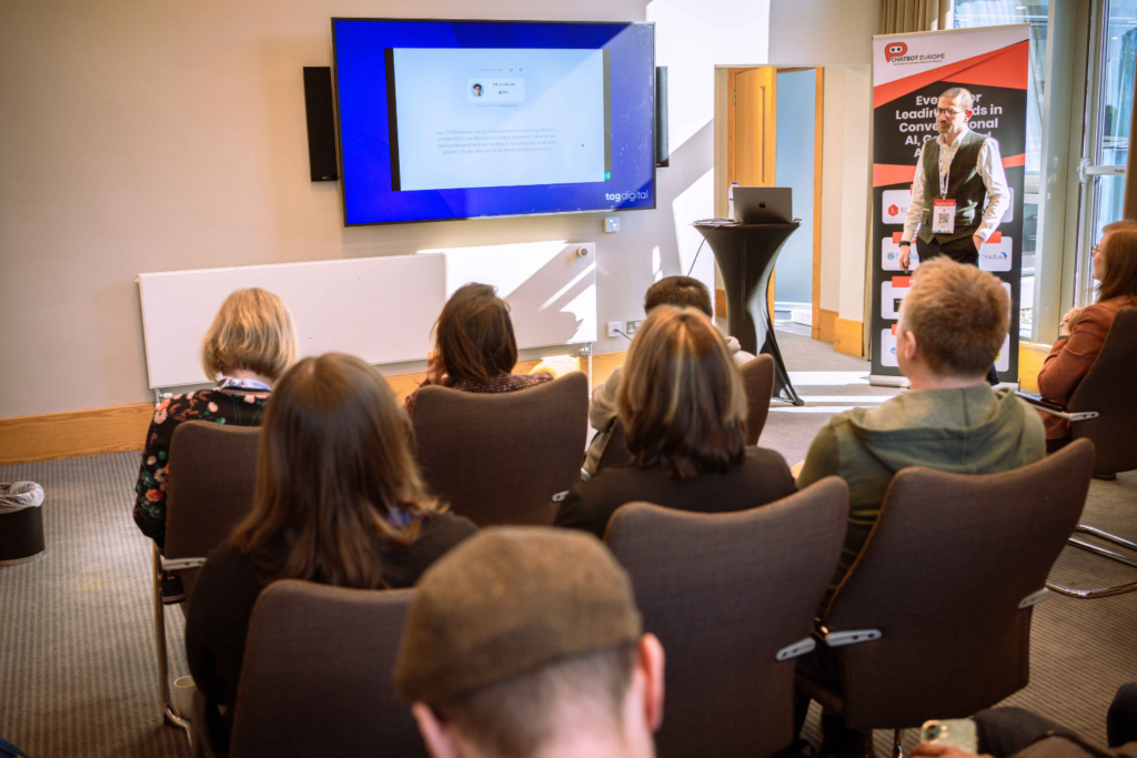 Alex Velinov, CTO of Tag Digital, leed the masterclass of The European Chatbot &amp; Conversational AI Summit 2025