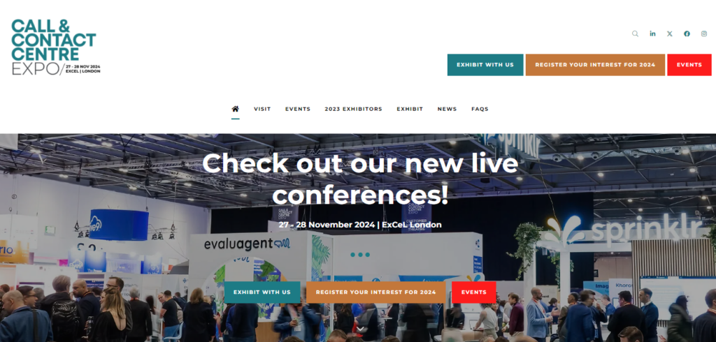 Call & Contact Centre Expo website screenshot