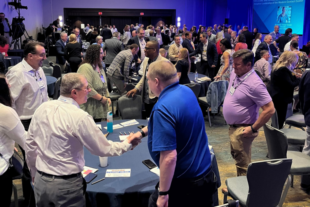 Attendees interacting and engaging during the Customer Experience: A Frost & Sullivan Executive MindXchange