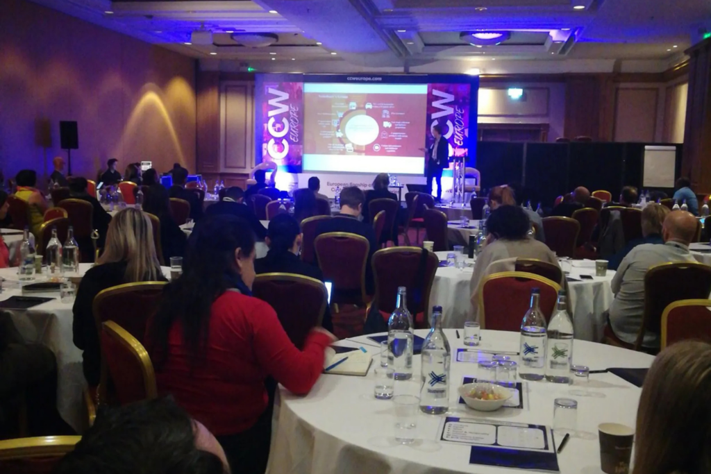 A keynote presentation at the Customer Contact Week Europe Summit