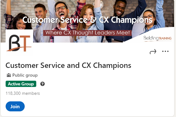 Customer Service and CX Champions screenshot