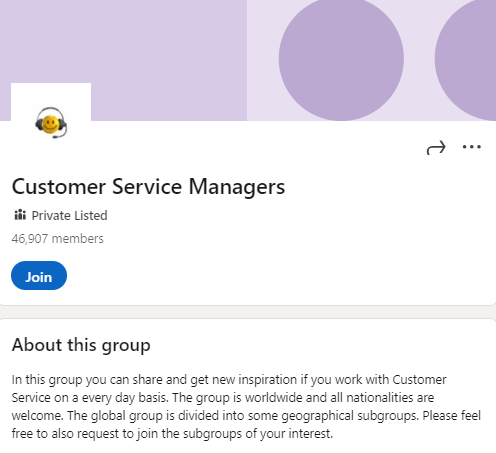 Customer Service Managers LinkedIn community