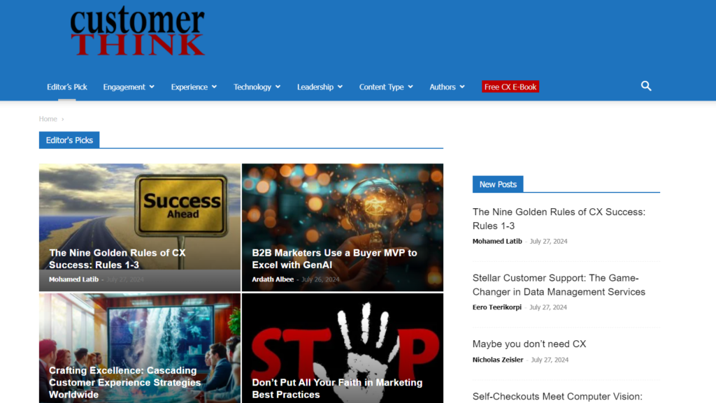 The CustomerThink website