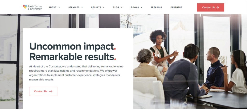 The Heart of the Customer website