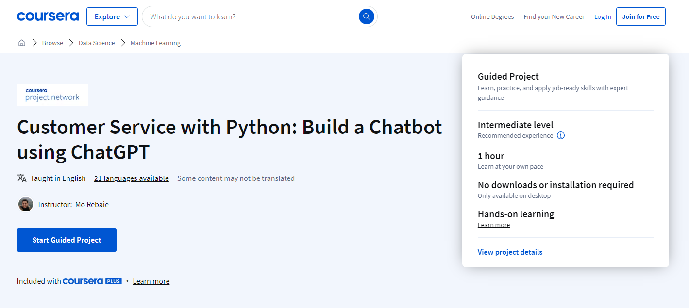 Customer Service with Python: Build a Chatbot using ChatGPT screenshot