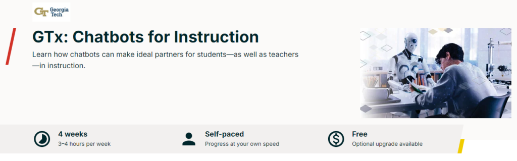Chatbots for Instruction course screenshot