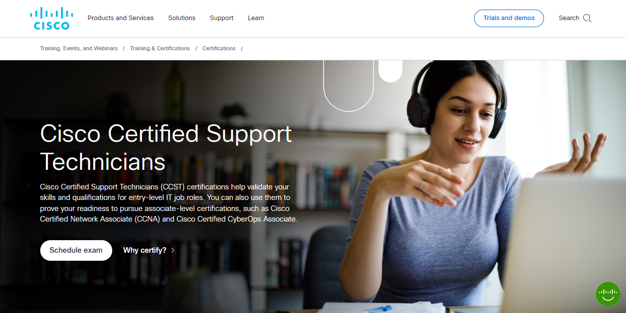 Cisco Certified Support Technicians (CCST), a help desk certification