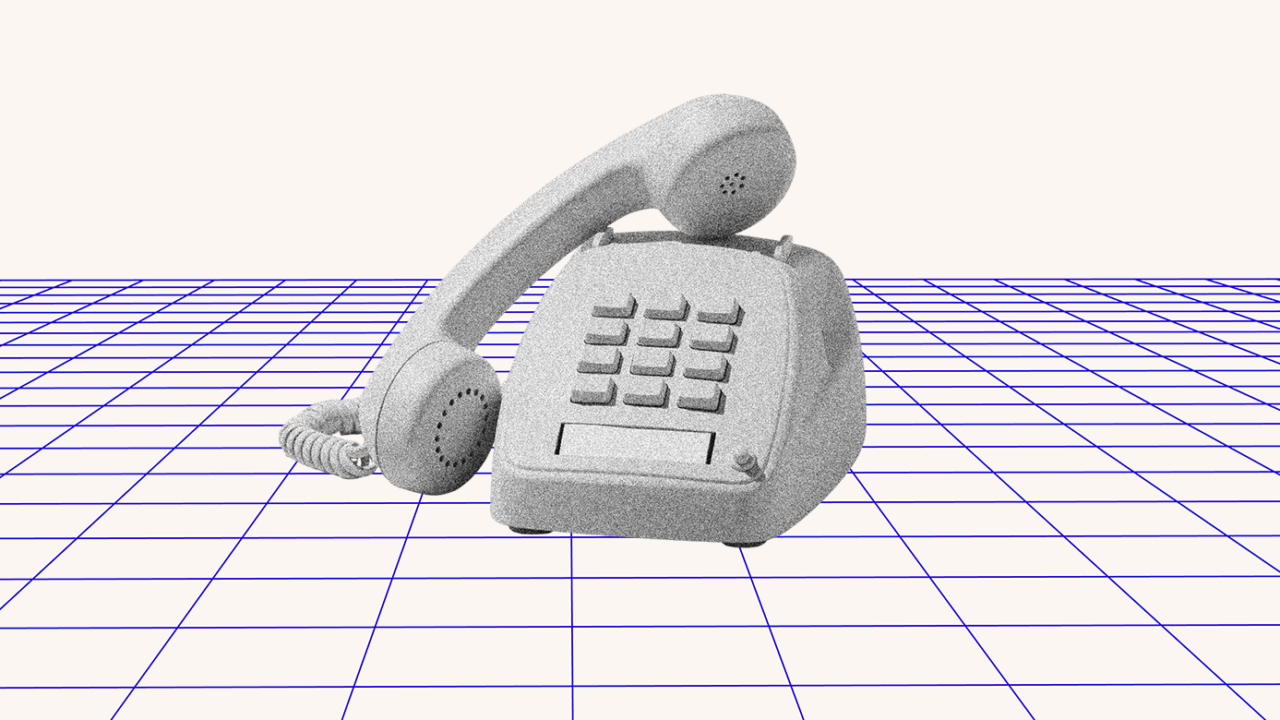 telephone on a white background for customer service strategy